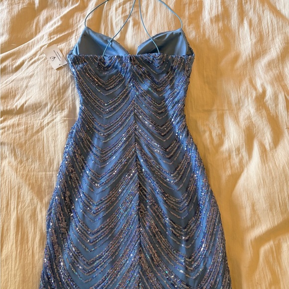 Windsor Blue Sequined Evening Dress - Picture 2 of 4